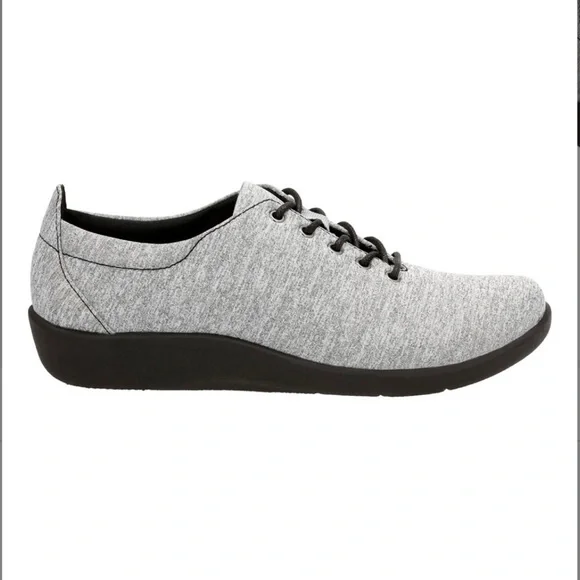 Clarks Gray Heathered Sillian Tino Sneaker - Picture 9 of 10